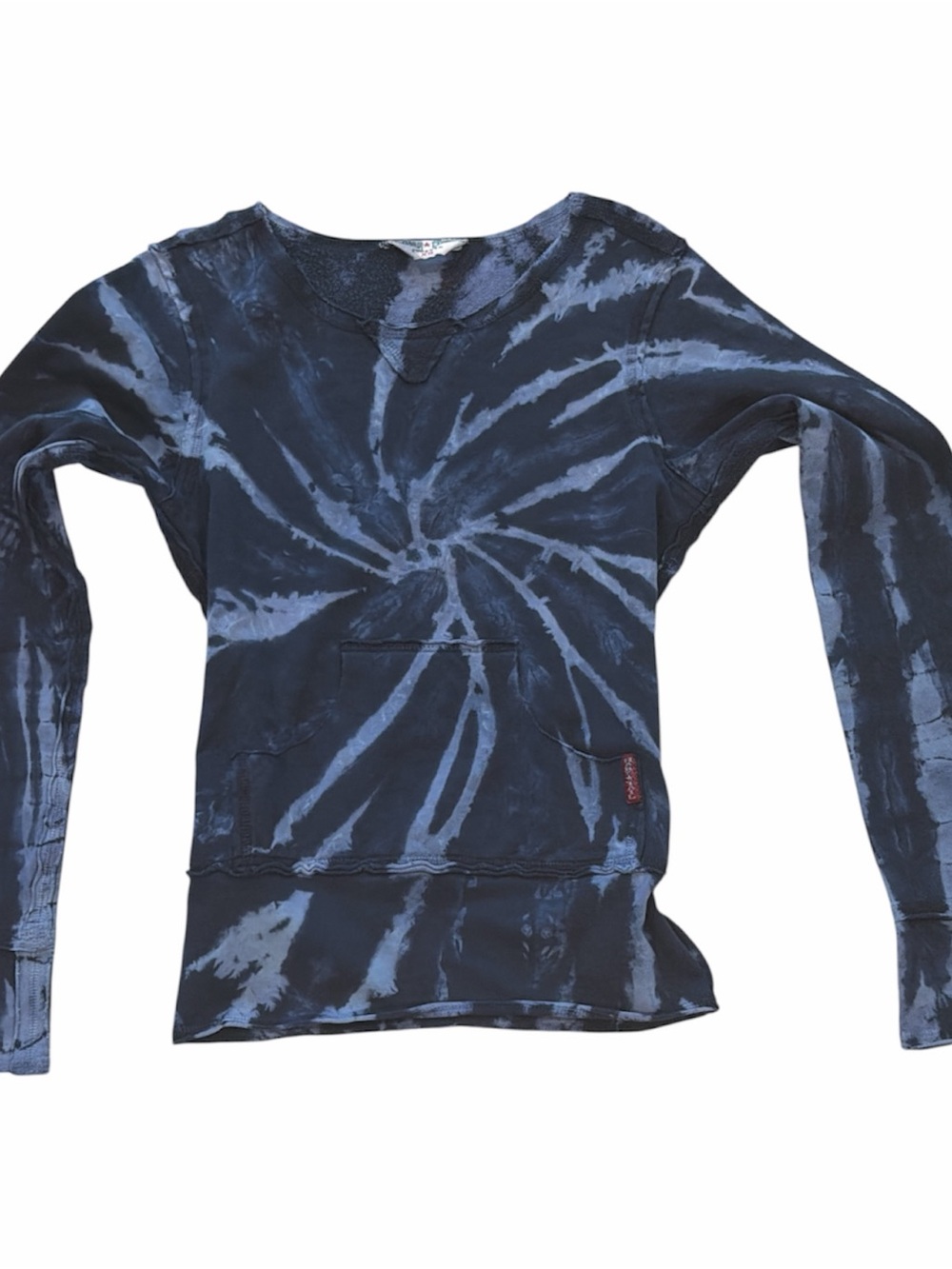 Hard Tail Navy & Light Blue Spiral Tie-Dye Sweatshirt